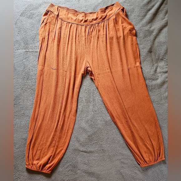 Women's Plus Size Boho Harem Burnt Orange SO Pants. Size 3X. - Picture 1 of 8